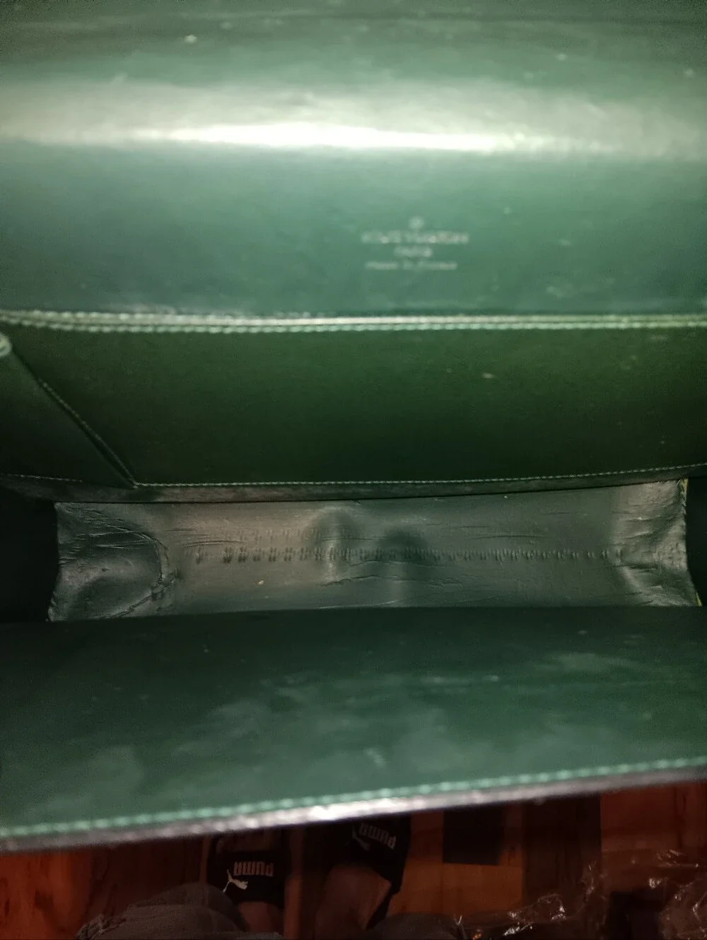 Louis Vuitton Green Taiga Leather Briefcase